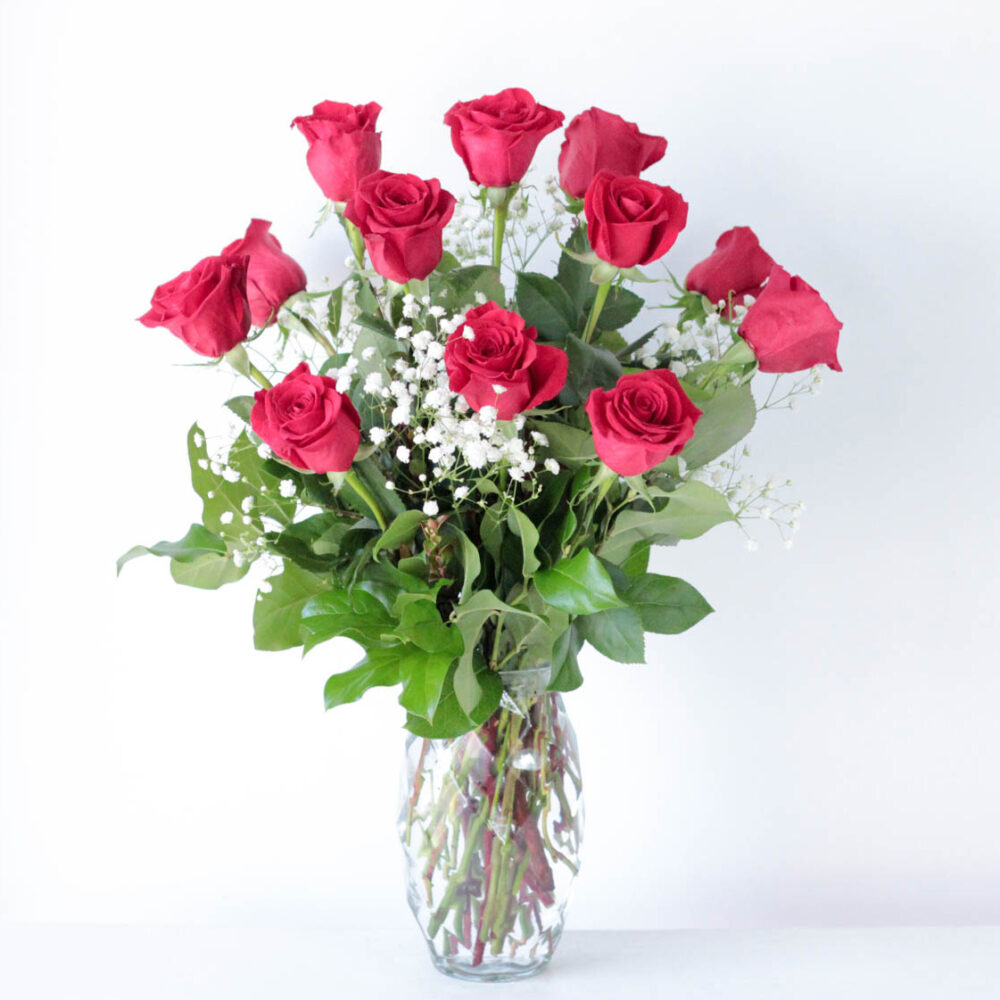 Enchanted Dozen Roses Arrangement