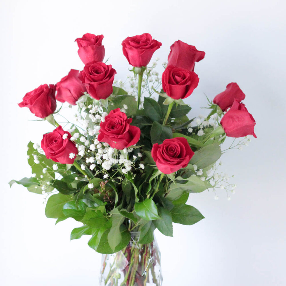 Enchanted Dozen Roses Arrangement