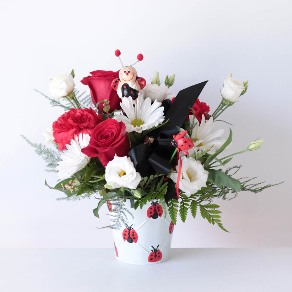 Mariquita Francis Red & White Floral Arrangement