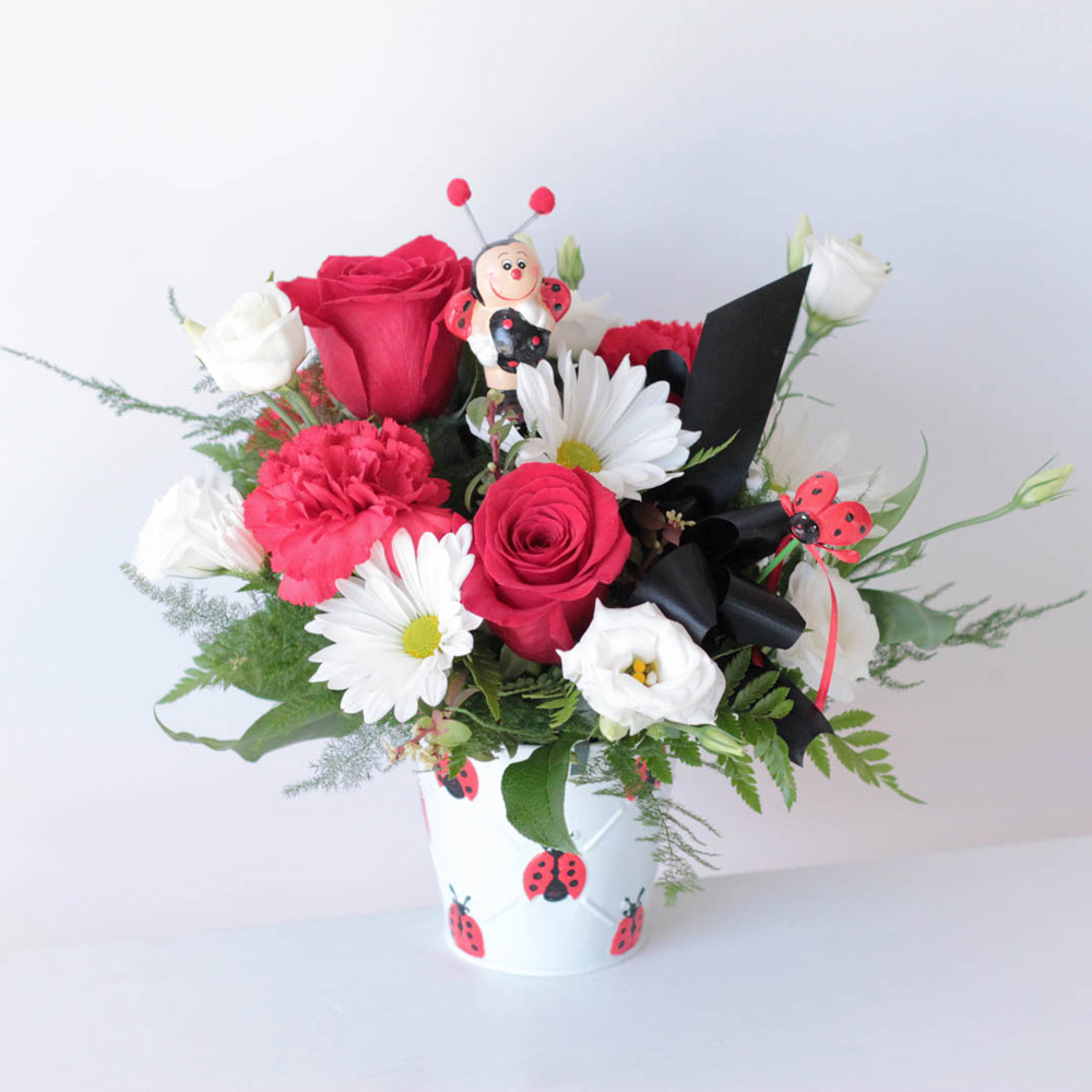 Mariquita Francis Red & White Floral Arrangement